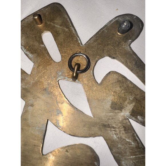 heavy well made Chinese Brass Wall Hanging Set Of 3 With Characters For Luck Pro - Picture 7 of 13